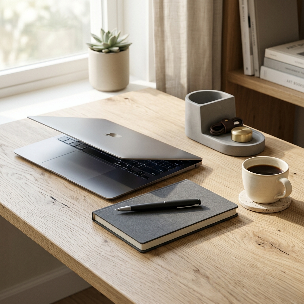 Modern essentials product collection - workspace and lifestyle products