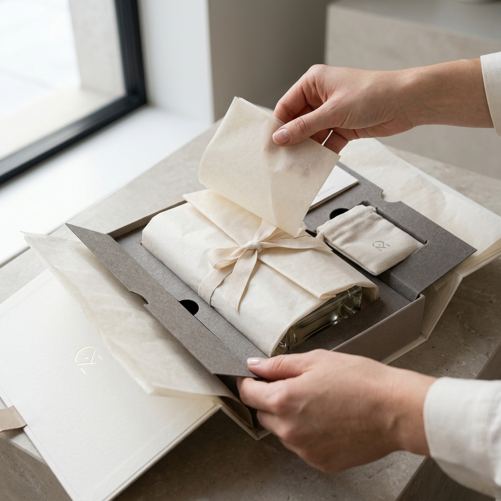 Premium unboxing experience with sustainable packaging materials